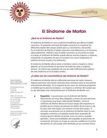 El Síndrome de Marfan - National Marfan Foundation