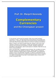 Complementary Currencies - Prof. Dr. Margrit Kennedy