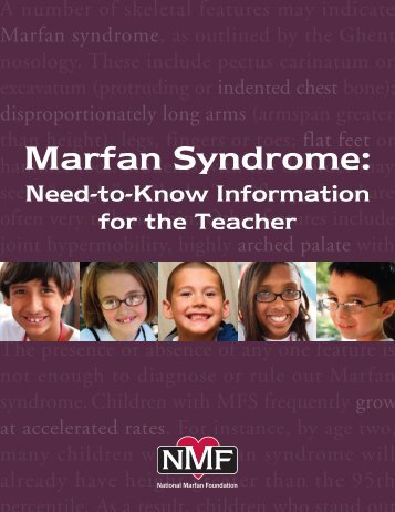Need-to-Know Information for the Teacher - National Marfan ...