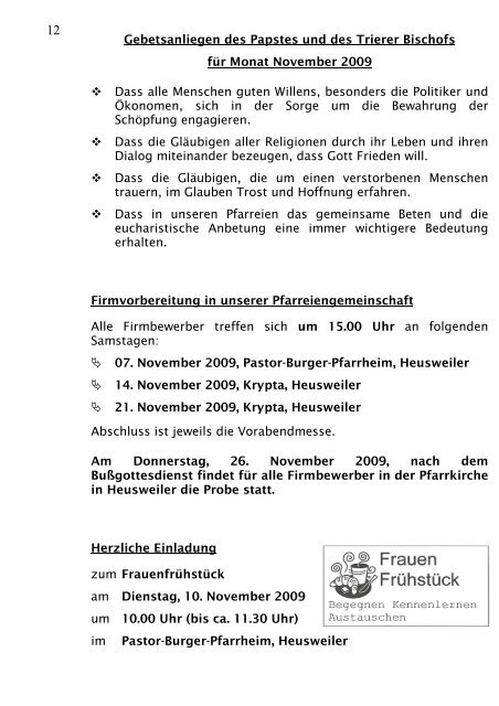 Gemeinsamer Gemeinsamer Pfarrbrief Pfarrbrief der Pfarreien ...