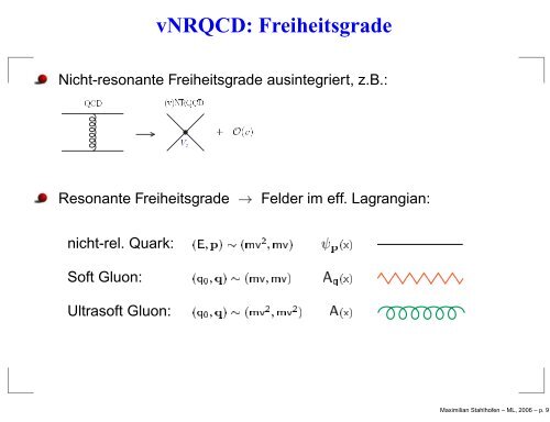 Renormierung der Potentiale in NRQCD - Herbstschule Maria Laach