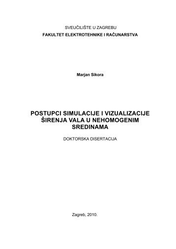 postupci simulacije i vizualizacije širenja vala u nehomogenim ...