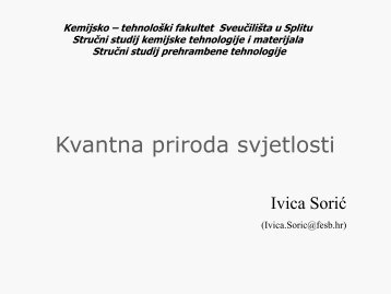 Kvantna priroda svjetlosti