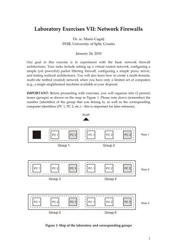 Laboratory Exercises VI: Network Firewalls