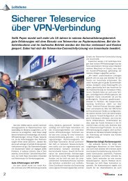 Sicherer Teleservice über VPN-Verbindung bei Voith Paper (259 KB)