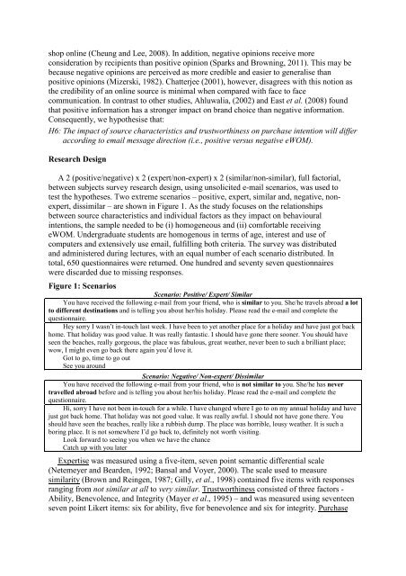 The influence of positive and negative eWOM on purchase intention