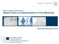 Master-Thesis und Diplomarbeiten im Fach Marketing - Lehrstuhl für ...