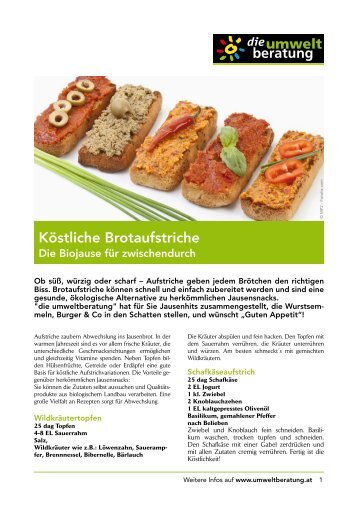 Köstliche Brotaufstriche - marktcheck.at