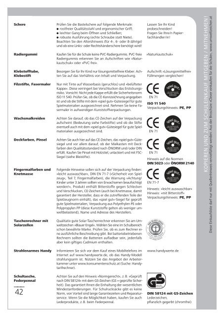 zum Download - Clever einkaufen für die Schule