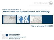 Master-Thesis und Diplomarbeiten im Fach Marketing - Lehrstuhl für ...