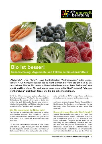 Bio ist besser! - Marktcheck.at