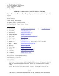 January 14, 2008 - State Board of Examiners for Marriage and ...