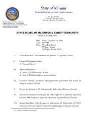 State Of Nevada - State Board of Examiners for Marriage and Family ...