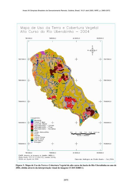 Análise temporal do uso da terra e cobertura vegetal do alto ... - Inpe