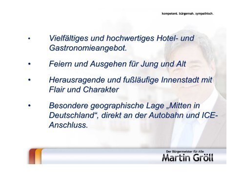 Präsentation - Bürgermeisterkandidat Martin Gröll