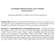 ECONOMICS 5080 QUESTIONS AND ... - University of Utah