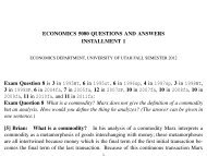 ECONOMICS 5080 QUESTIONS AND ... - University of Utah