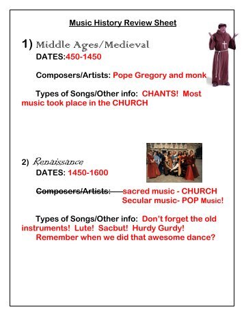 Music History Review Sheet 1