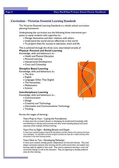 Parent Handbook 2013 - Mary Mackillop Primary School