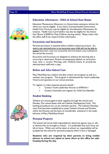 Parent Handbook 2013 - Mary Mackillop Primary School