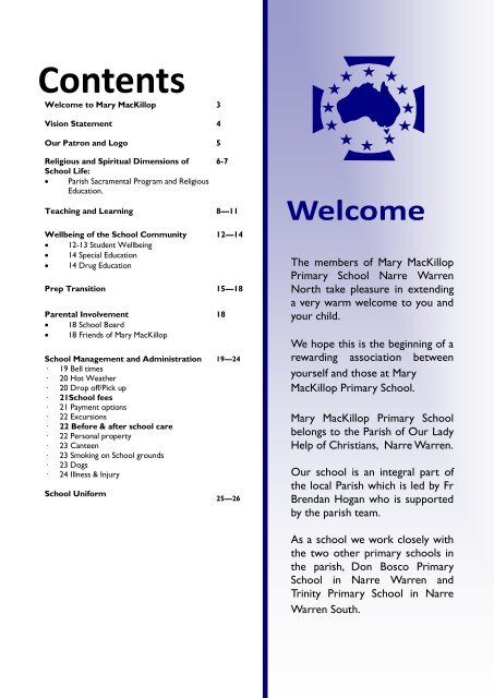 Parent Handbook 2013 - Mary Mackillop Primary School
