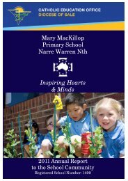 2011 Annual Report to the Community - Mary Mackillop Primary ...