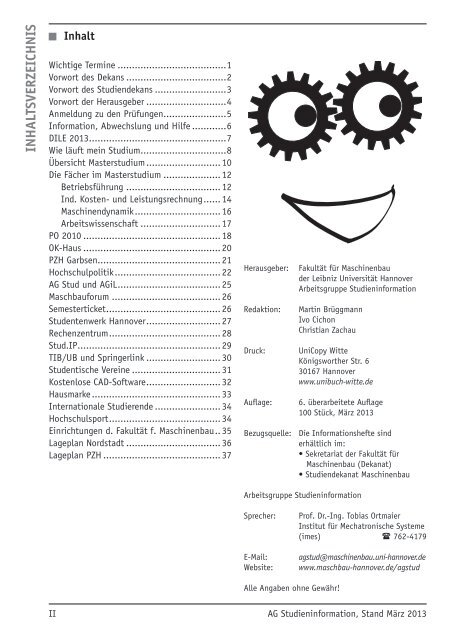 Master SoSe 2013 - Fachschaft Maschinenbau der Leibniz ...