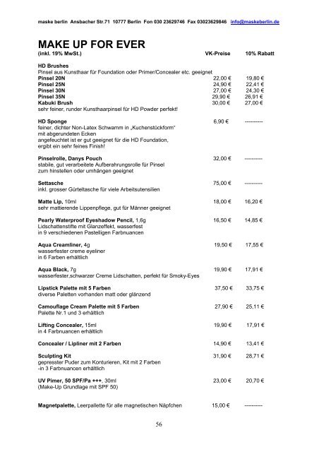 inkl. 19% MwSt. - maske berlin