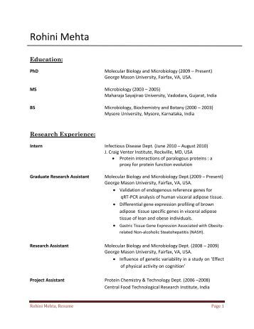 George mason resume