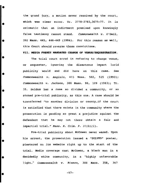 Appellant McCowen Brief - Mass Cases