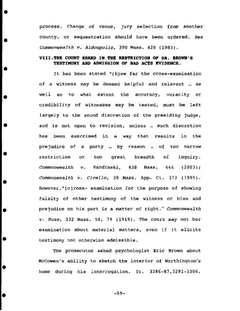 Appellant McCowen Brief - Mass Cases