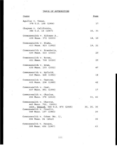 463 Mass. 353 - Appellee Commonwealth Brief - Mass Cases