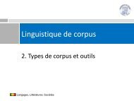 Introduction à la linguistique de corpus - masterfle