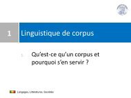 Introduction à la linguistique de corpus - masterfle