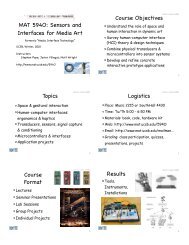 Course Presentation Slides - Media Arts and Technology