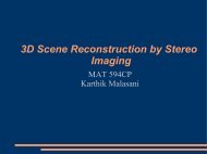 3D Scene Reconstruction by Stereo Imaging