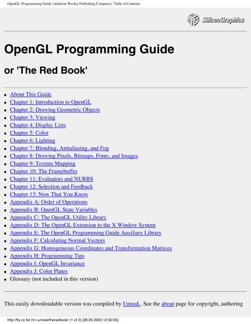 OpenGL Red Book - Media Arts and Technology