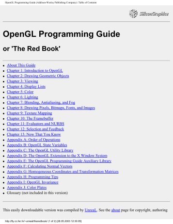 OpenGL Programming Guide - Media Arts and Technology