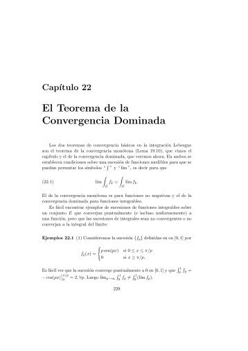 El Teorema de la Convergencia Dominada