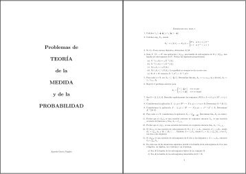 Problemas de TEORÍA de la MEDIDA y de la PROBABILIDAD