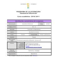 Geometría Diferencial - Departamento de Matemáticas