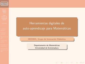 Sistemas de ecuaciones lineales - Departamento de Matemáticas ...