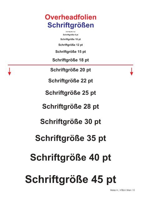 Schriftgröße 30 pt - HTL Wien 10
