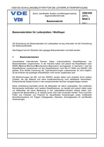 Basismaterial VDE/VDI 3711, Blatt 2 Basismaterialien ... - HTL Wien 10