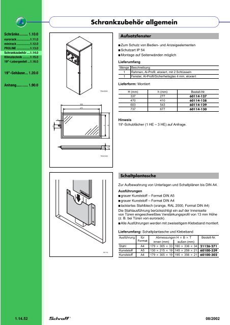 Schränke, 19"-Gehäuse und Klimatechnik - HTL Wien 10