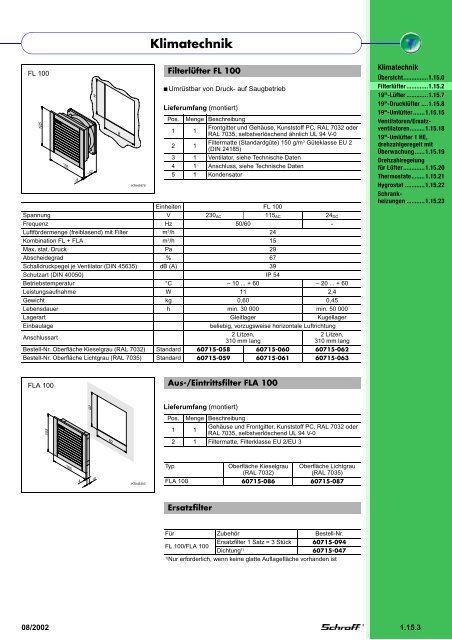 Schränke, 19"-Gehäuse und Klimatechnik - HTL Wien 10