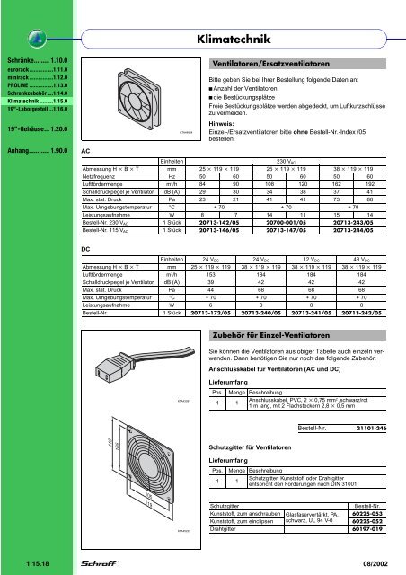 Schränke, 19"-Gehäuse und Klimatechnik - HTL Wien 10