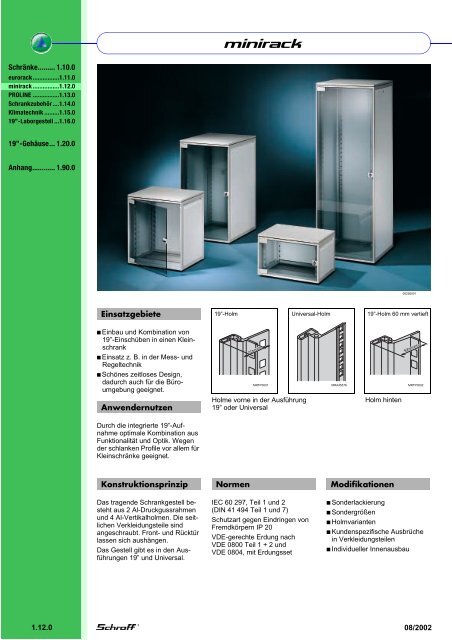 Schränke, 19"-Gehäuse und Klimatechnik - HTL Wien 10