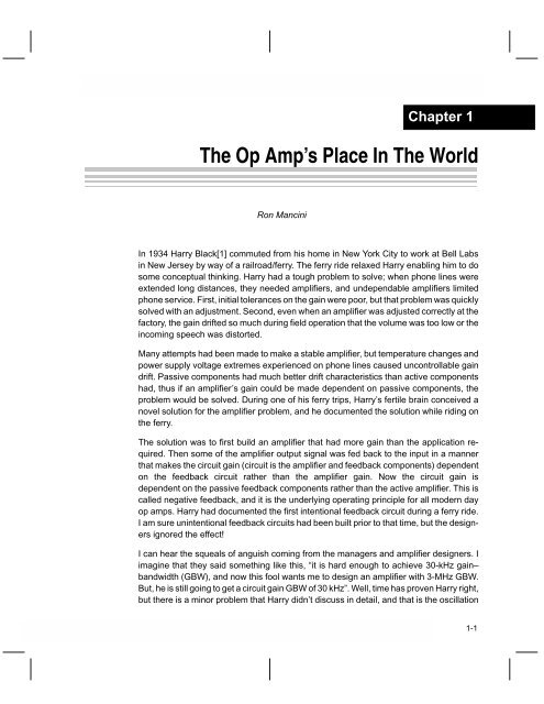 "Chapter 1 - The Op Amp's Place in the World" - HTL Wien 10