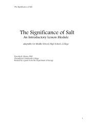 The Significance of Salt --- in a Nutshell - Materials Science Institute